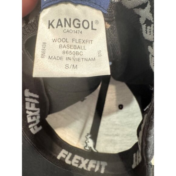 Kangol Flexfit Wool Baseball Hat BLACK Size S/M Look Cool Hide Bad Hair Days - Picture 5 of 6